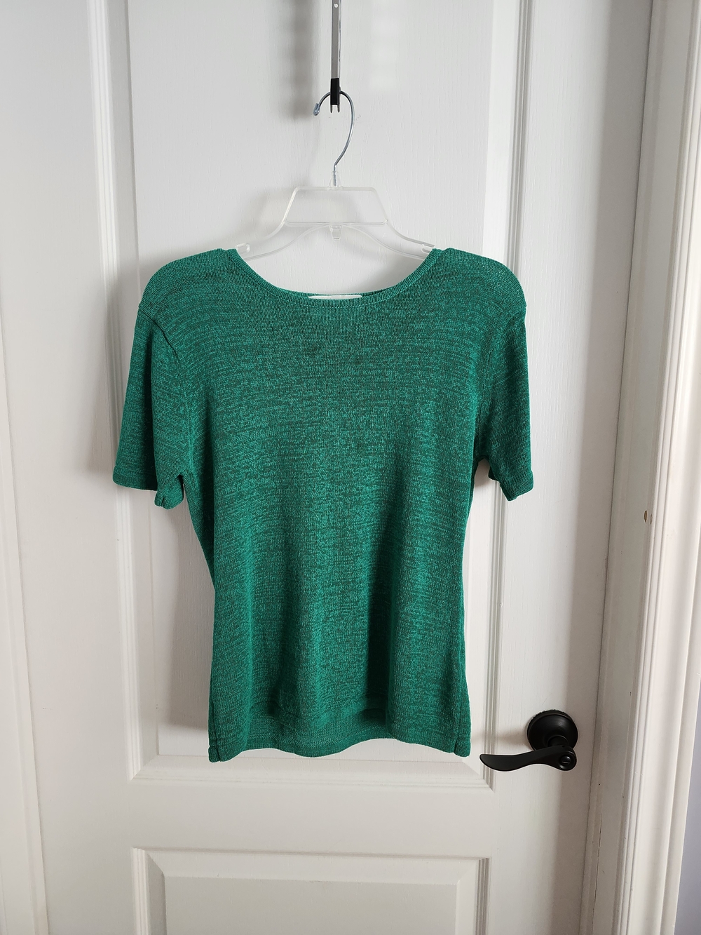 Classic Women's Short-Sleeve Knit Top in Green